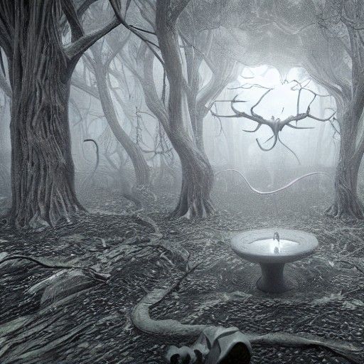 Eldritch Dreamscape: A Tim Burton Vision