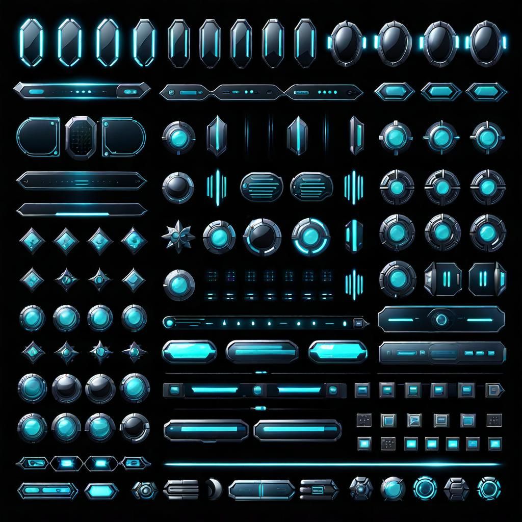 Sci-Fi UI Border Graphic in HDR