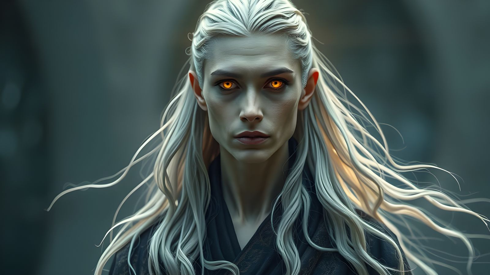 Ethereal Timekeeper Stands Tall in Timeless Wisdom