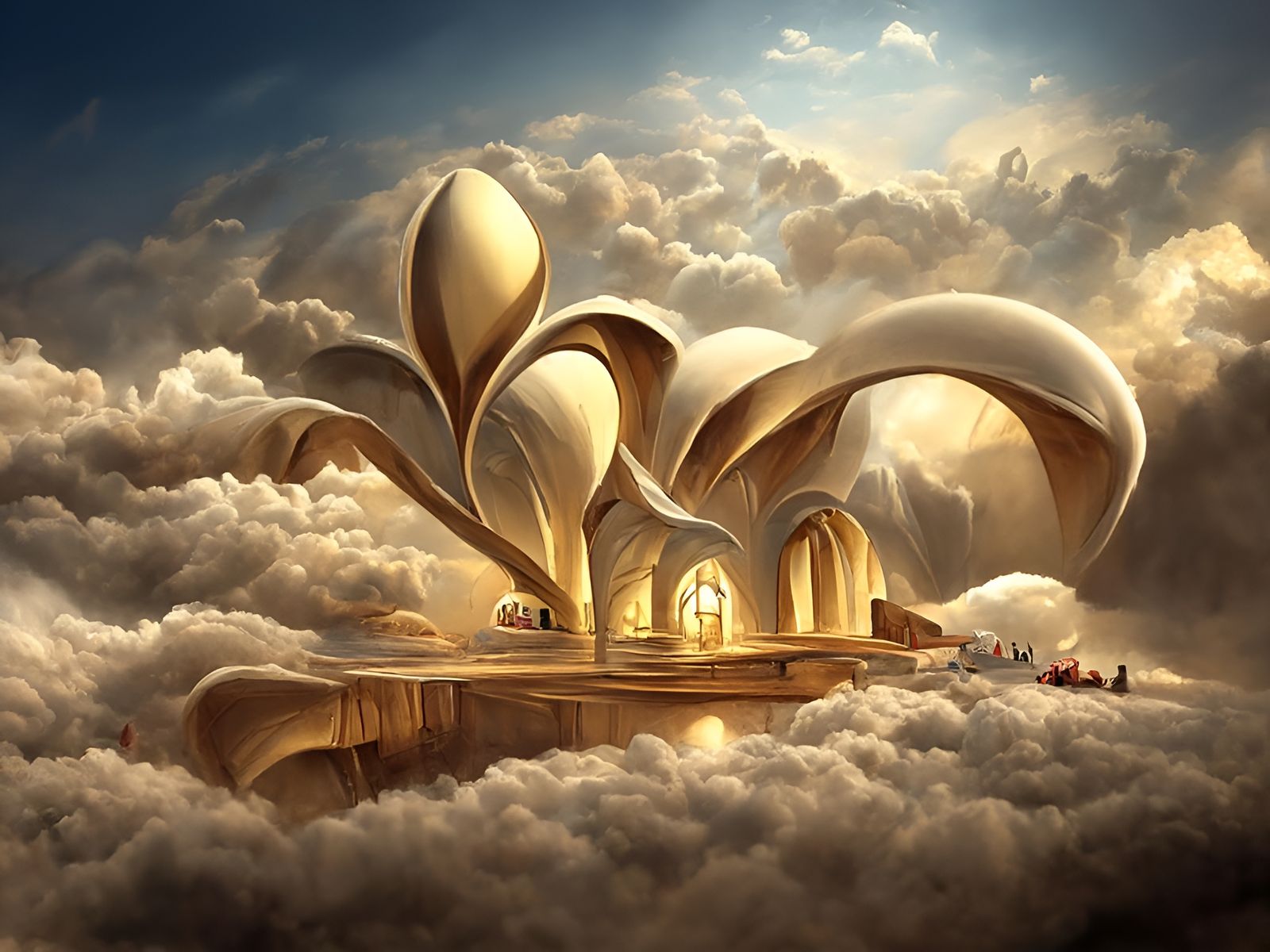 Enigmatic Cloud Sanctuary: A Vladimir Kush-Inspired Digital ...