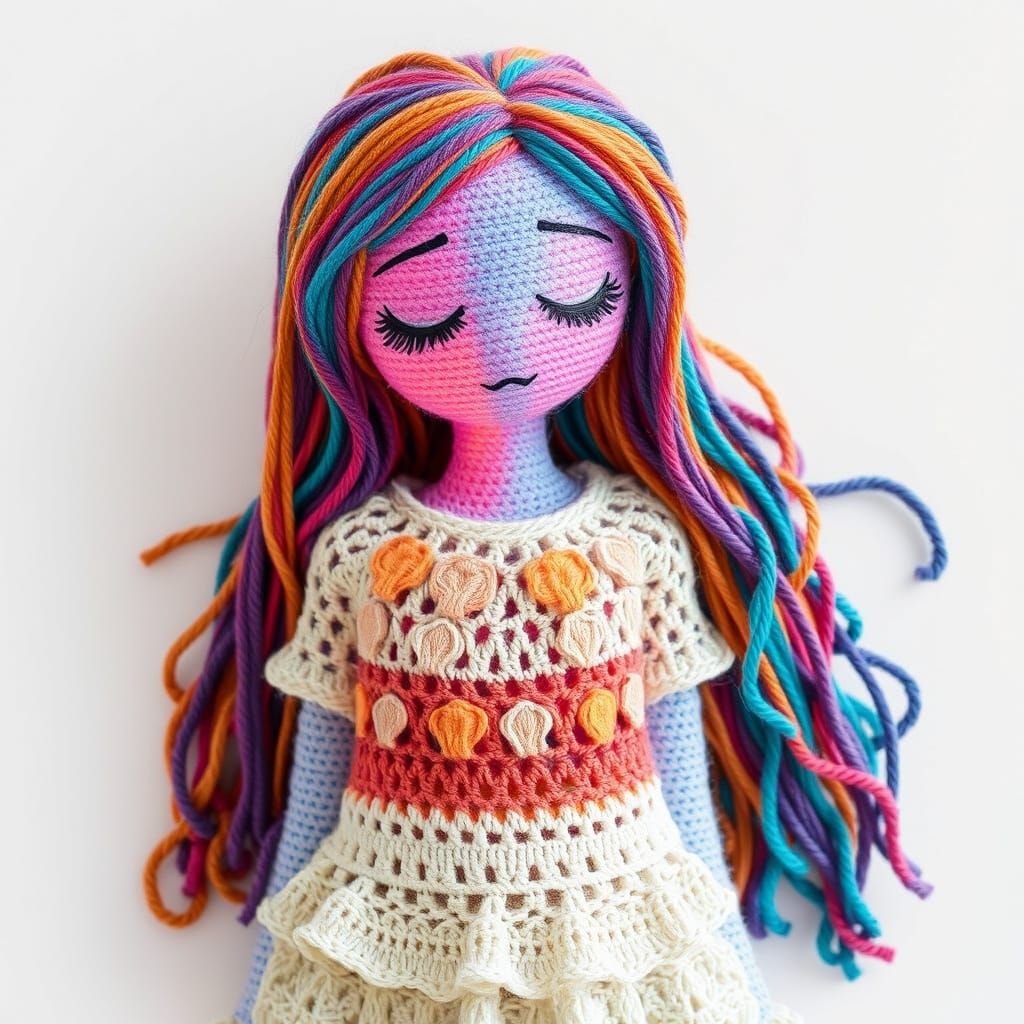 Yarn Plasma Girl in Autochrome Style