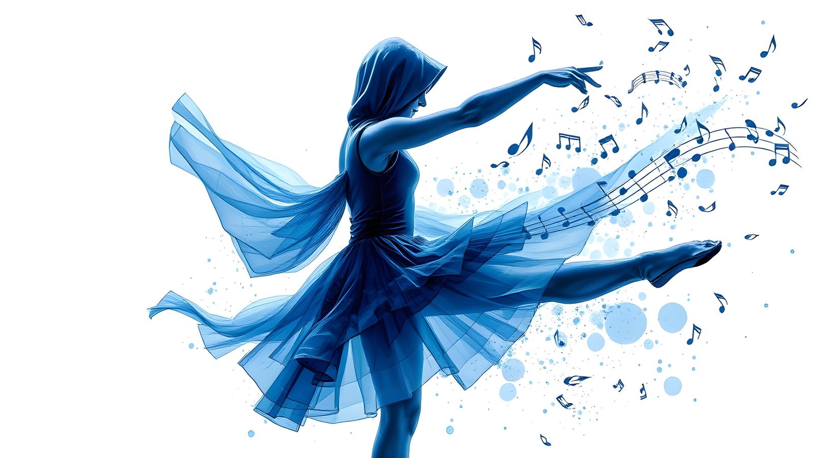 Electric Ballerina with Dissolving Music Notes