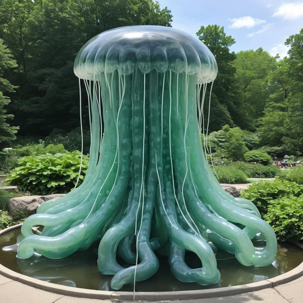Jellyfish Sculptures at Niagara Falls Botanical Garden