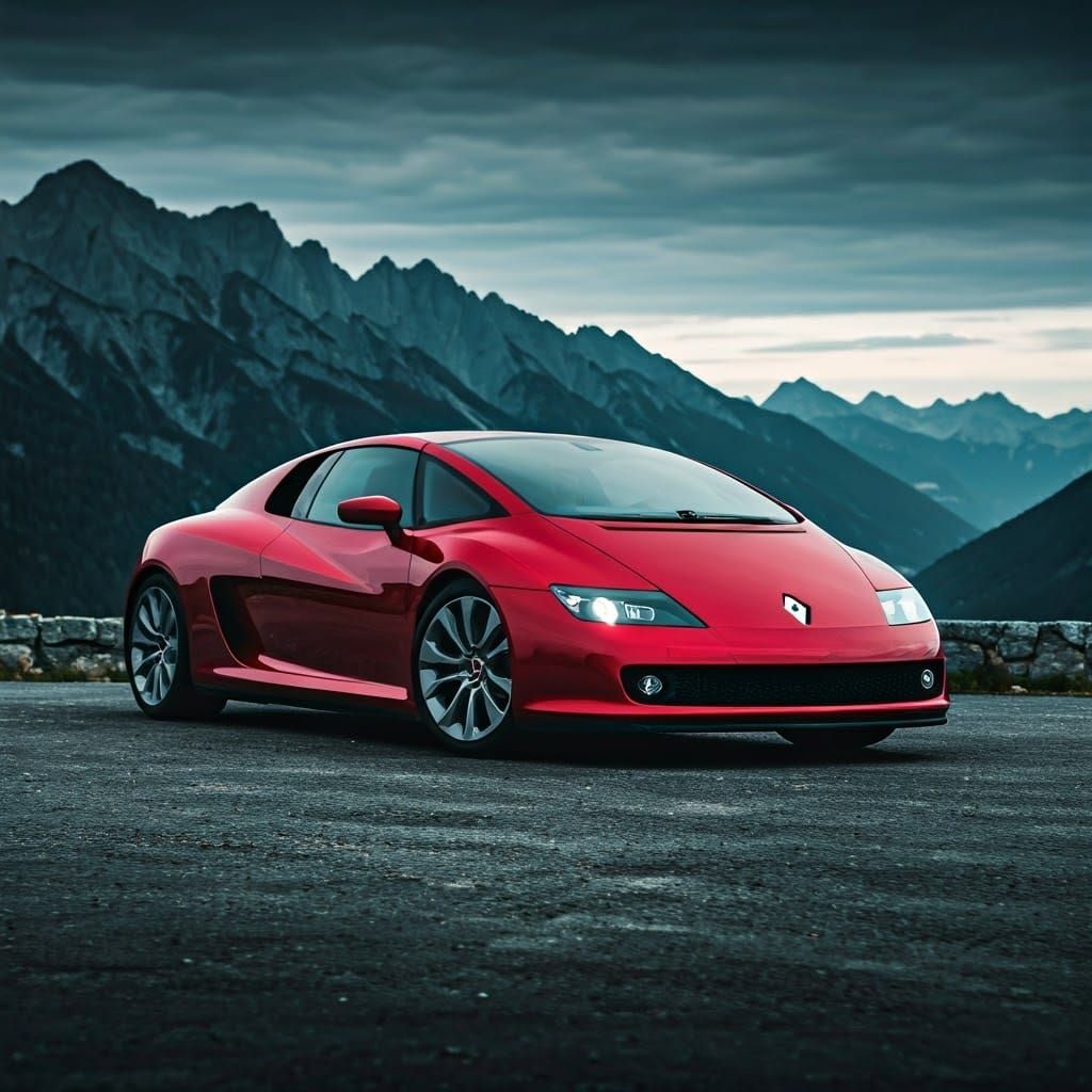 Stunning 1993 Hypercar Concept in Red, Shot on Film