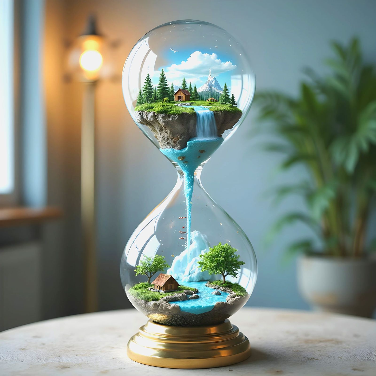 Floating Islands in a Galileo Thermometer Ecosystem