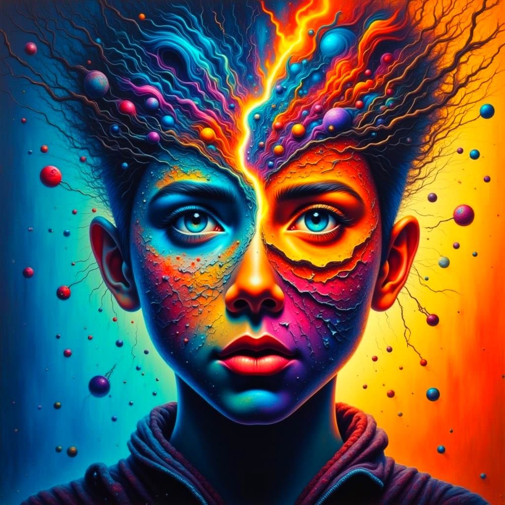 Fractured Boy in Cosmic Rift