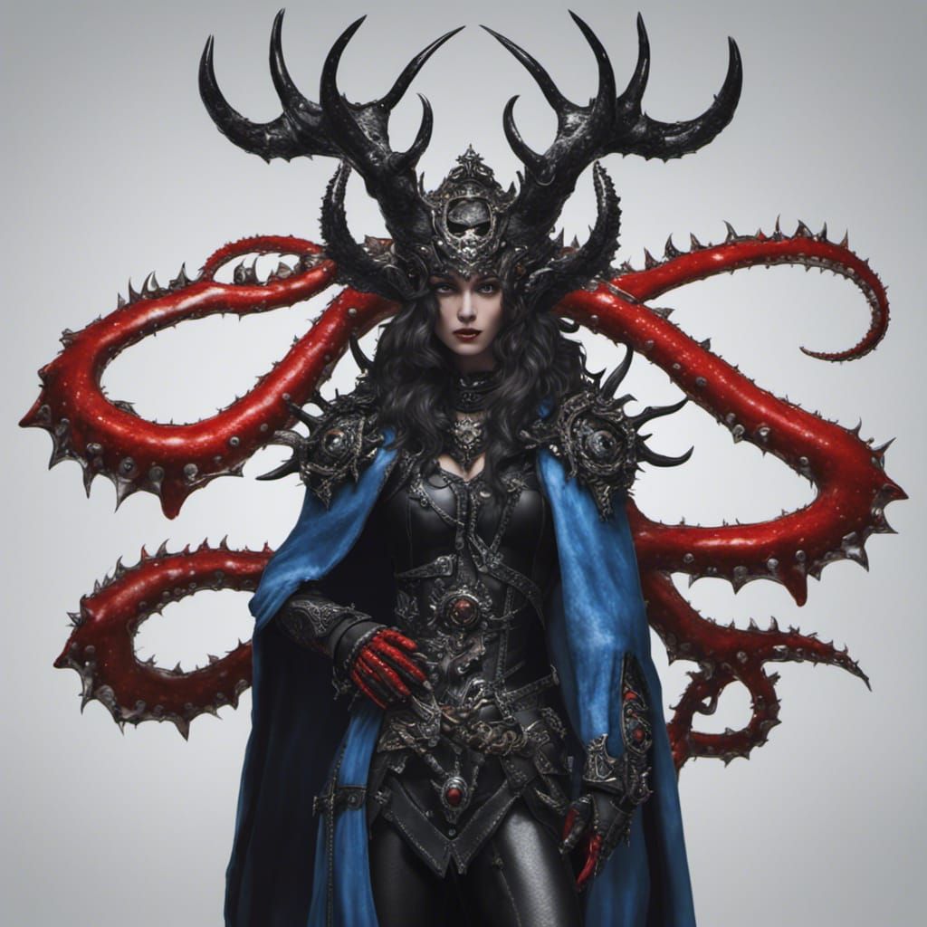 Cephalopod Goddess of Magic in Astral Illustration