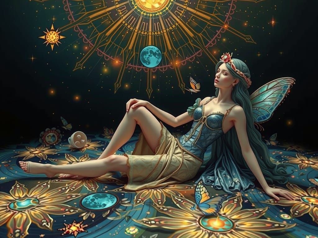 An Angel Sighs in Starlit Dreams