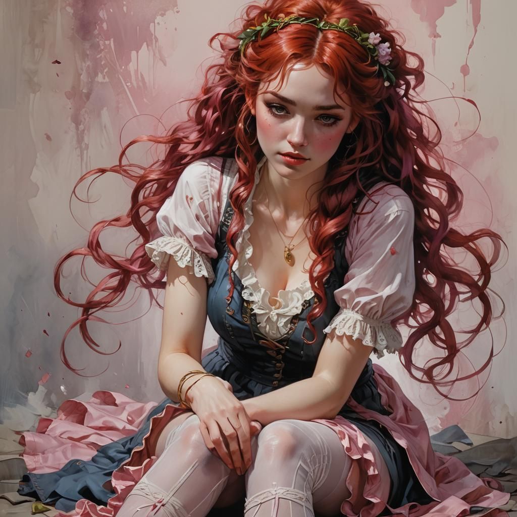 Pretty girl with red hair