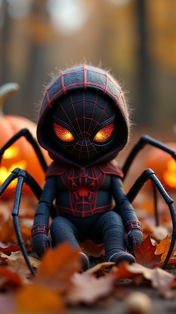 Spider-Man Widow Spider in Halloween Scene