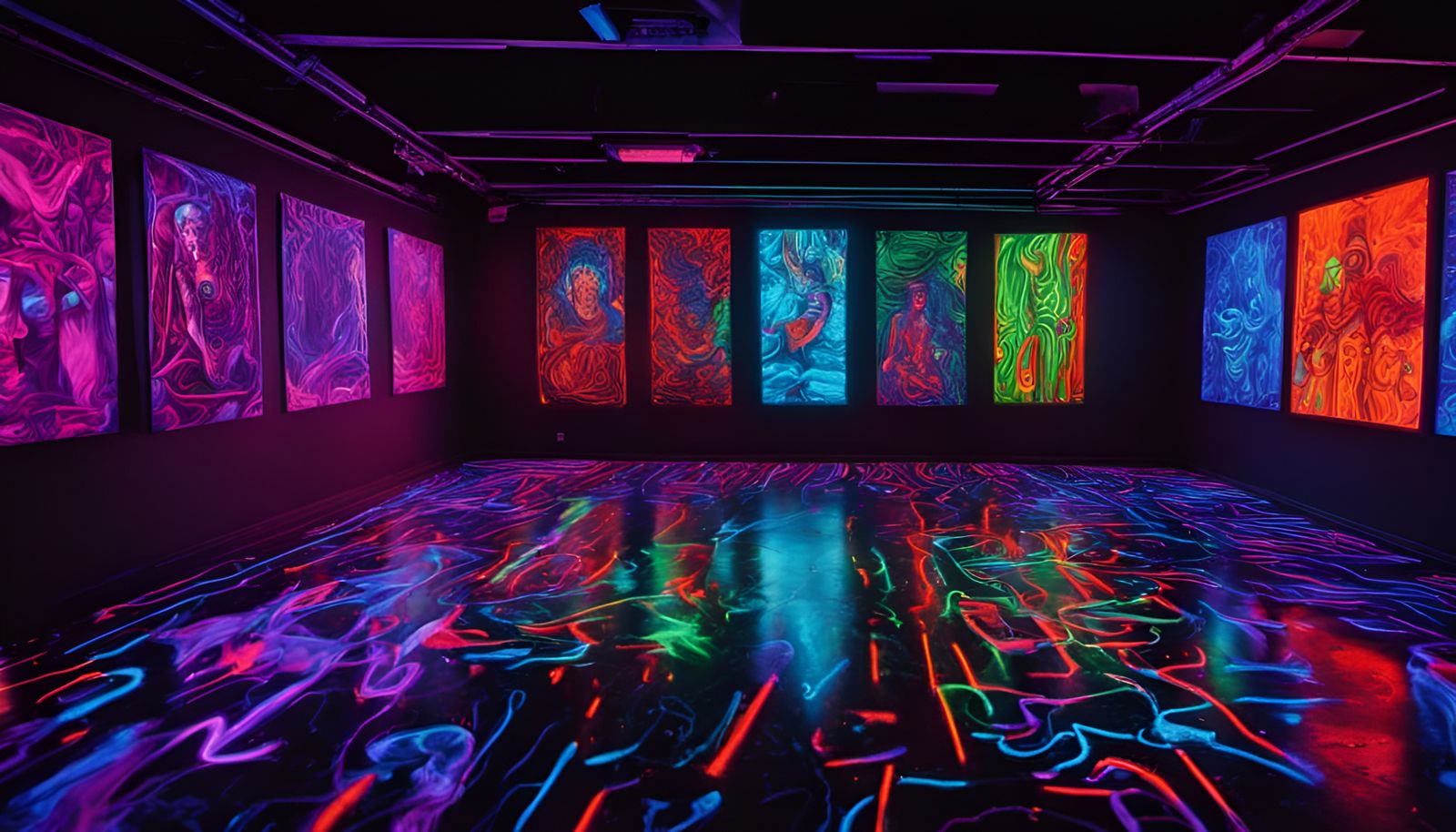 A Black Light Art Gallery