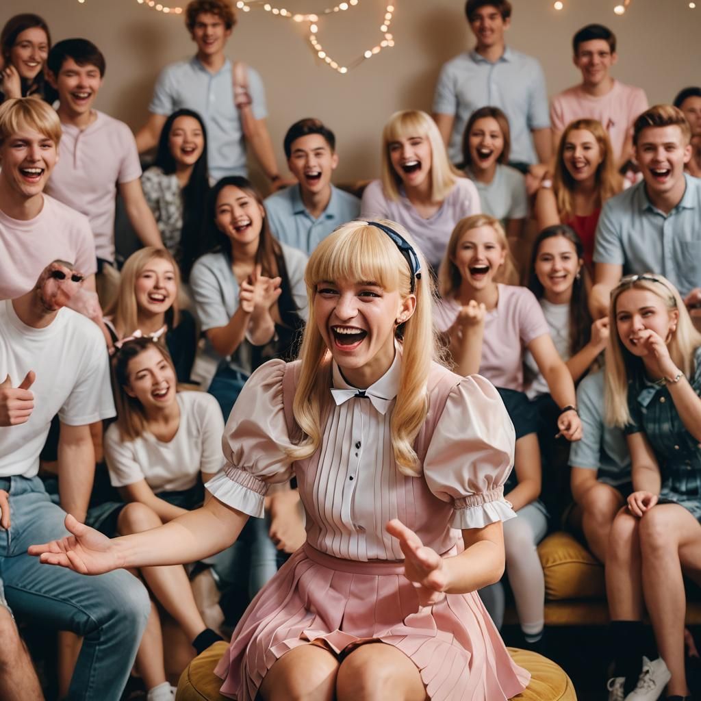 Young Man Exudes Confidence in Vibrant Pub Setting