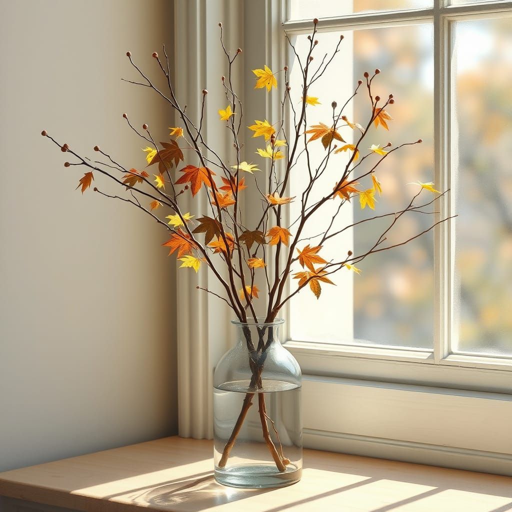 Still Life: Tree Branches in Morning Sunlight