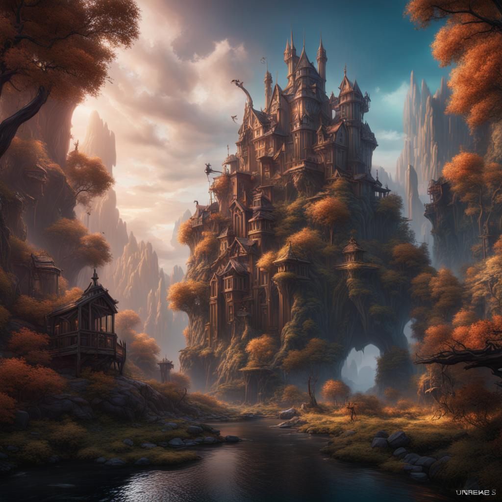 Fantastical Matte Painting in Deep Color