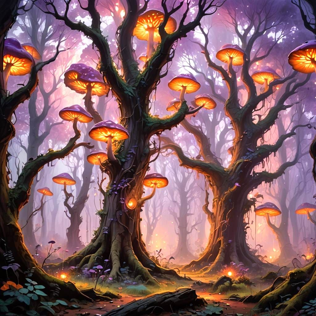 Ethereal Forest Scene of Natural Beauty