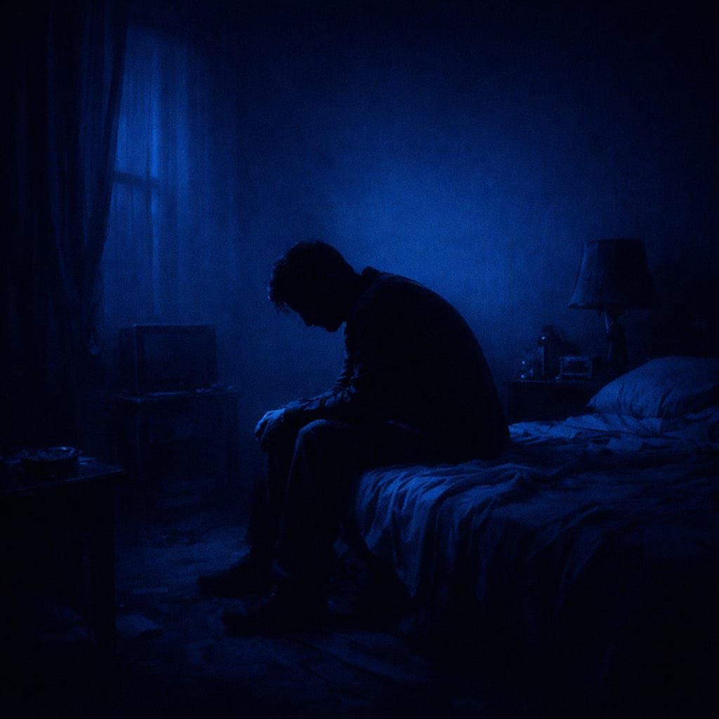 Deep Blue Abstract Art with No Variation