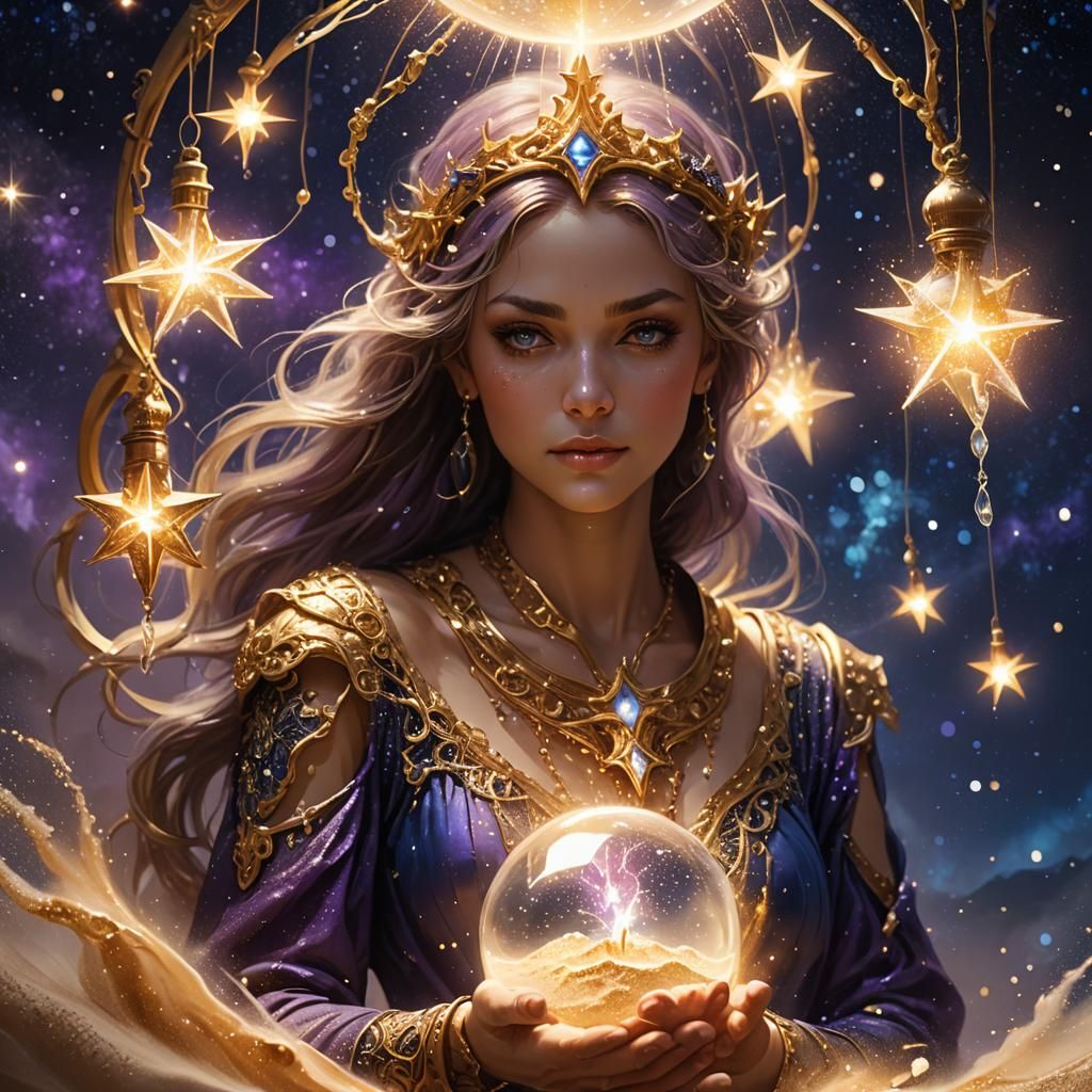 Ethereal Stardust Urn: A Surreal Fantasy Concept