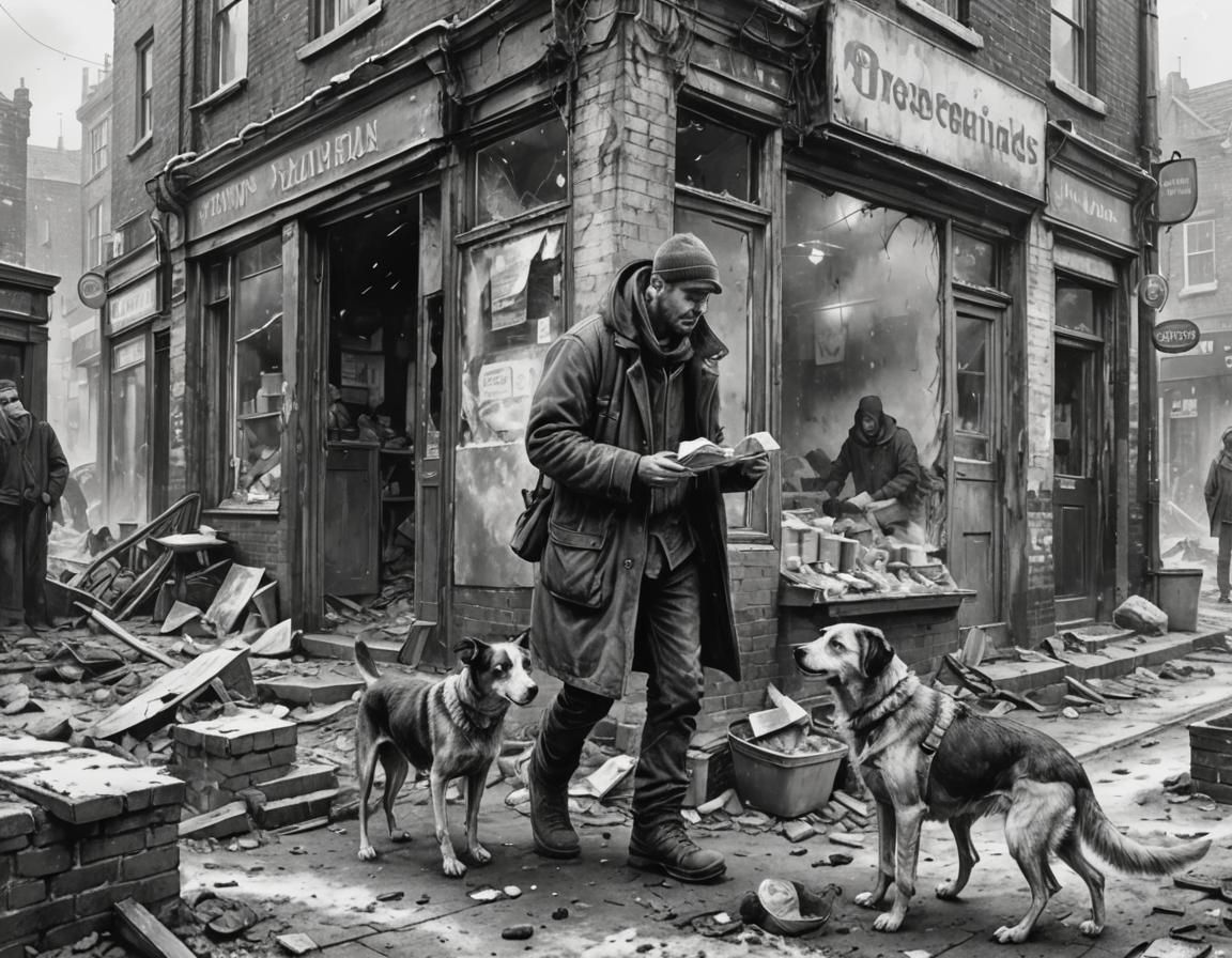 Surviving the Wasteland Together in Black and White