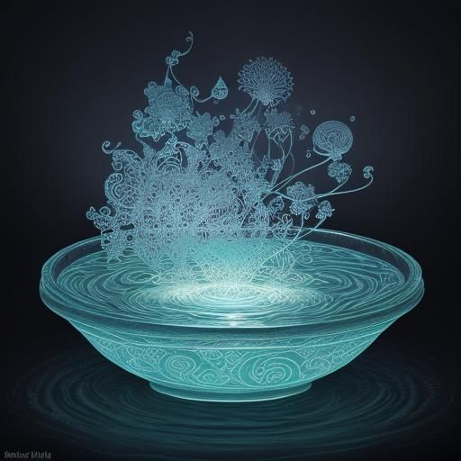 Rustic Water Fountain in Shifting Optical Illusion