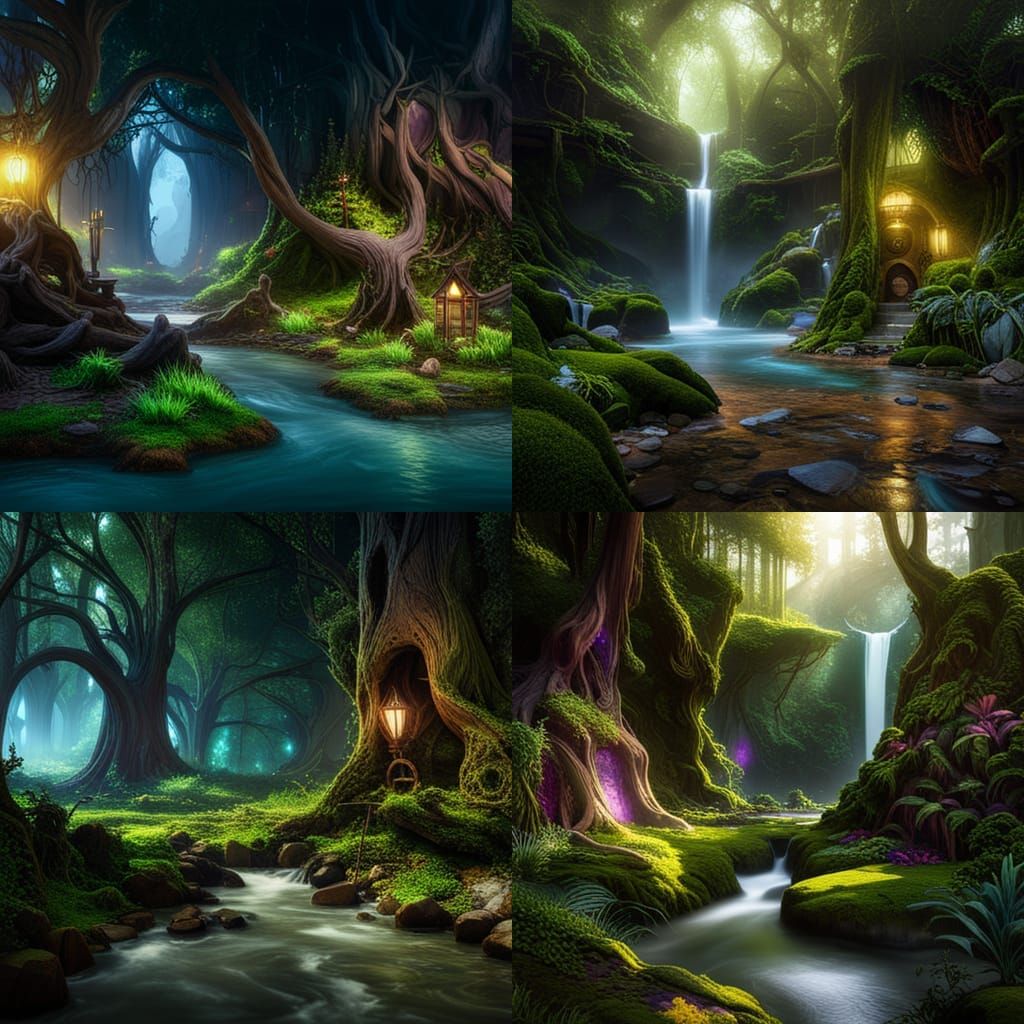 Fantastical Enchanted Forest Concept Art