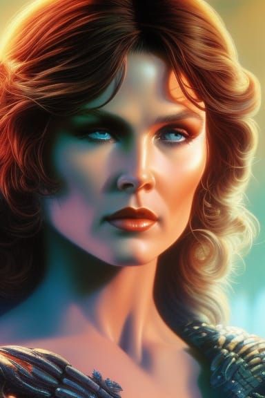 Clos beautiful Barbi Benton as strong Wonder Woman