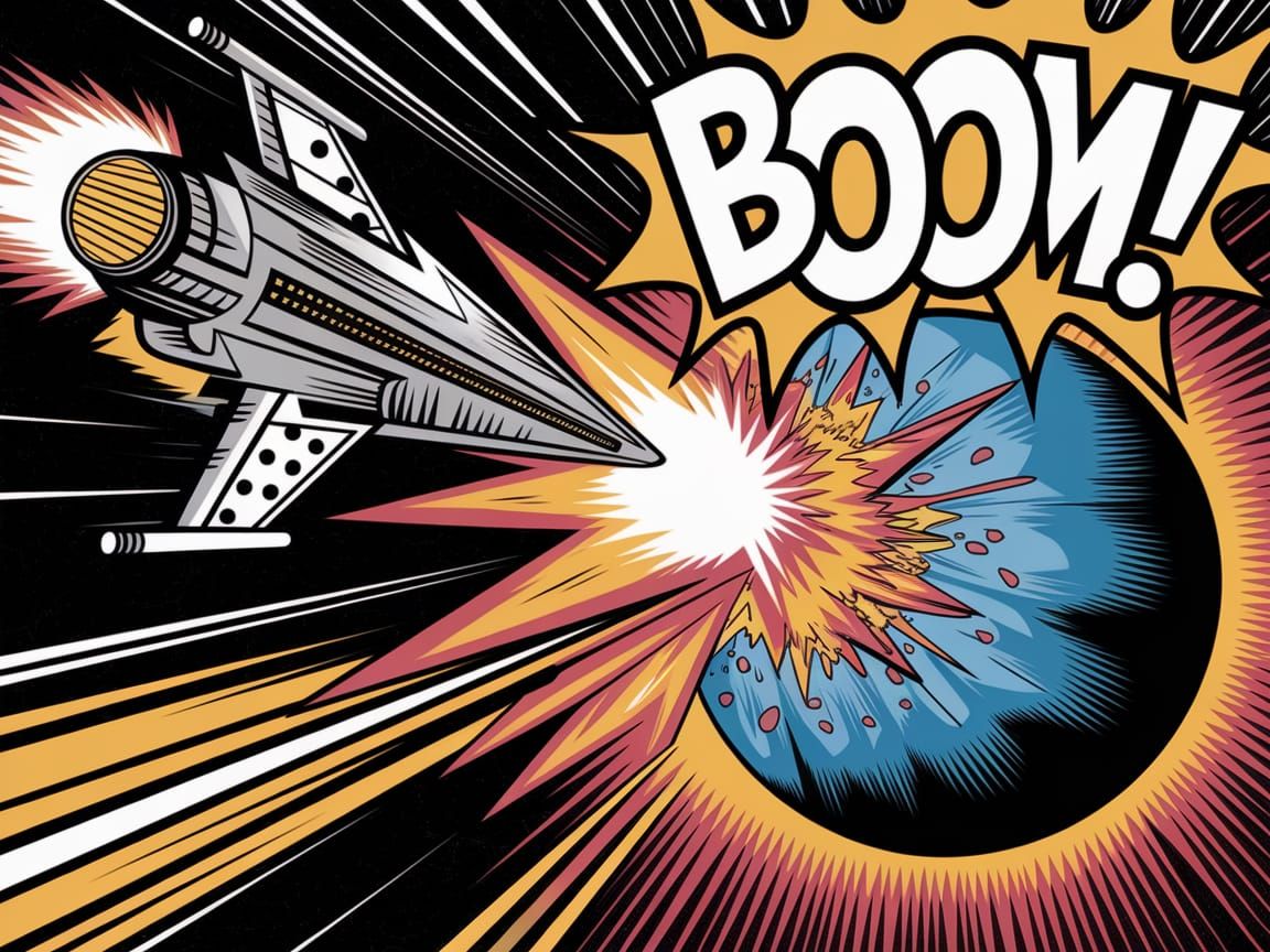 Starship Creates Explosive Destruction as Pop Art