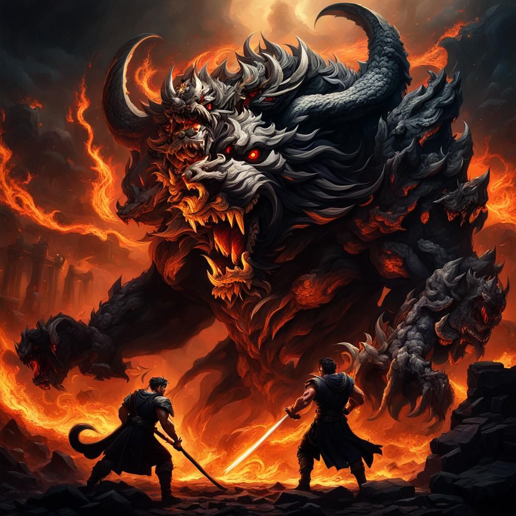 Heroic Battle Against Cerberus in Hades