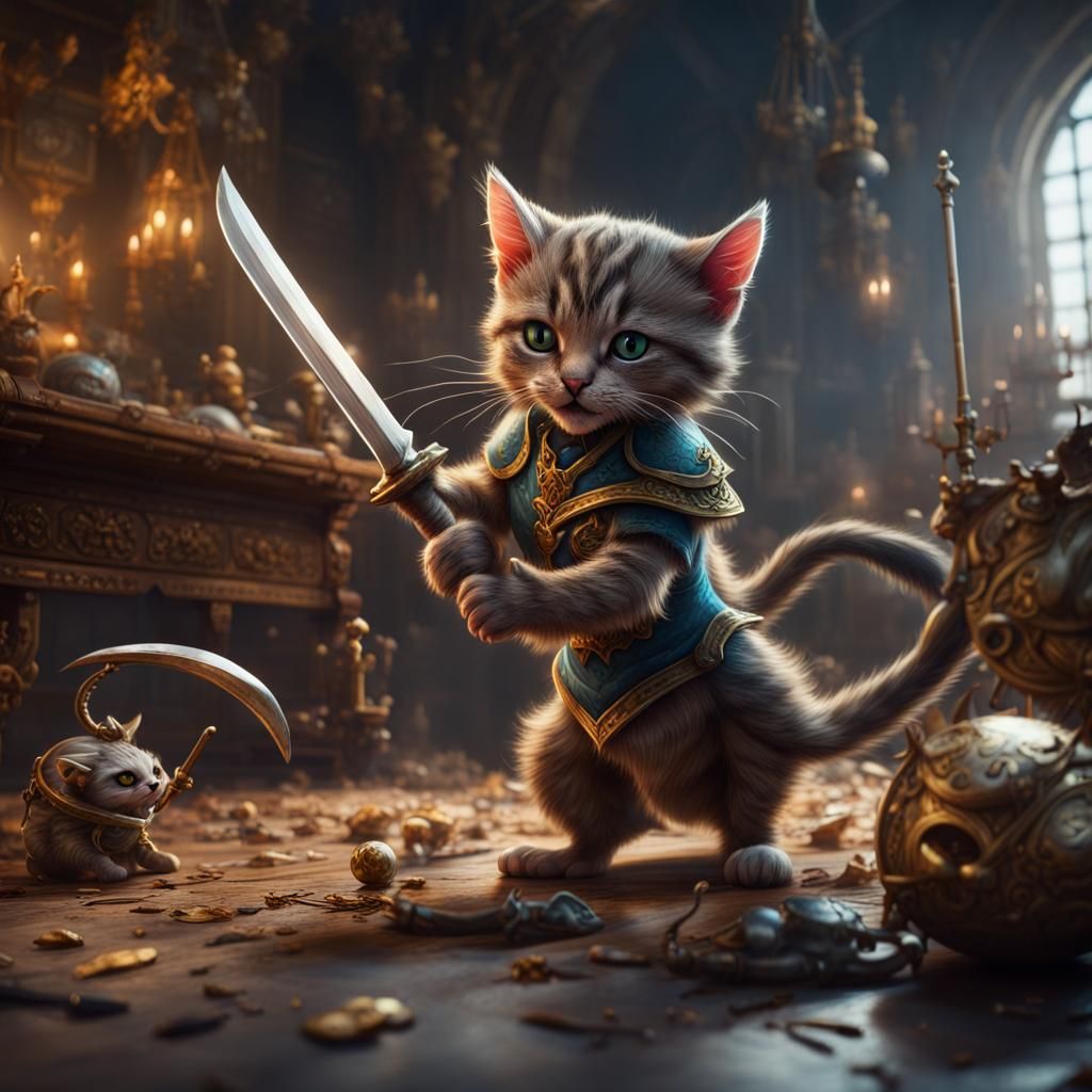 Cat vs Mouse King: Fantasy Concept Art