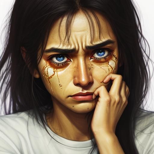 Emotional Close-Up: Tears Welling Up