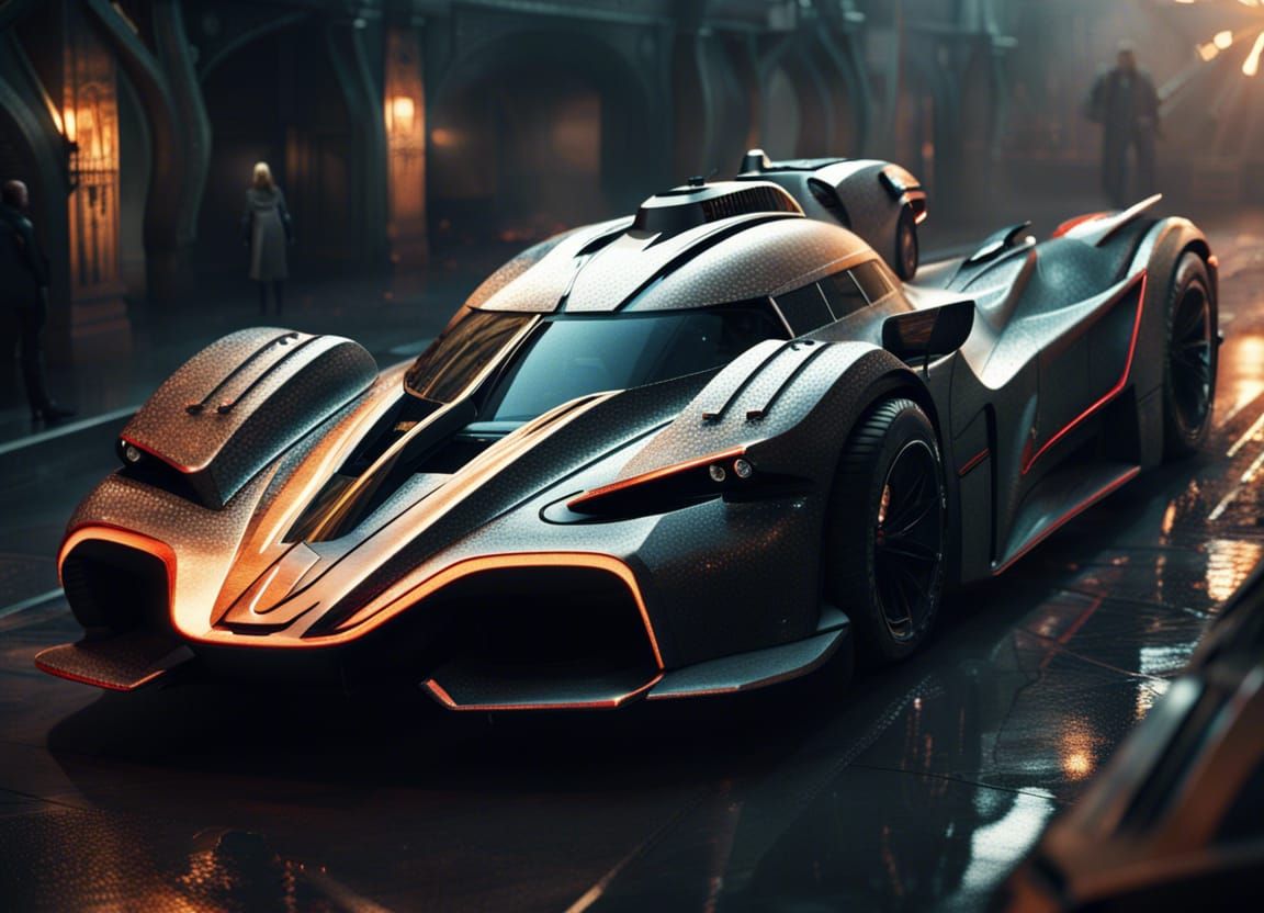 Armored Hypercar Tank in Digital Matte Painting Style