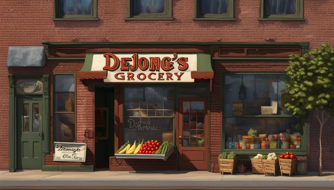 DeJonge's Grocery: A Vibrant Small Town Market Scene in Phot...