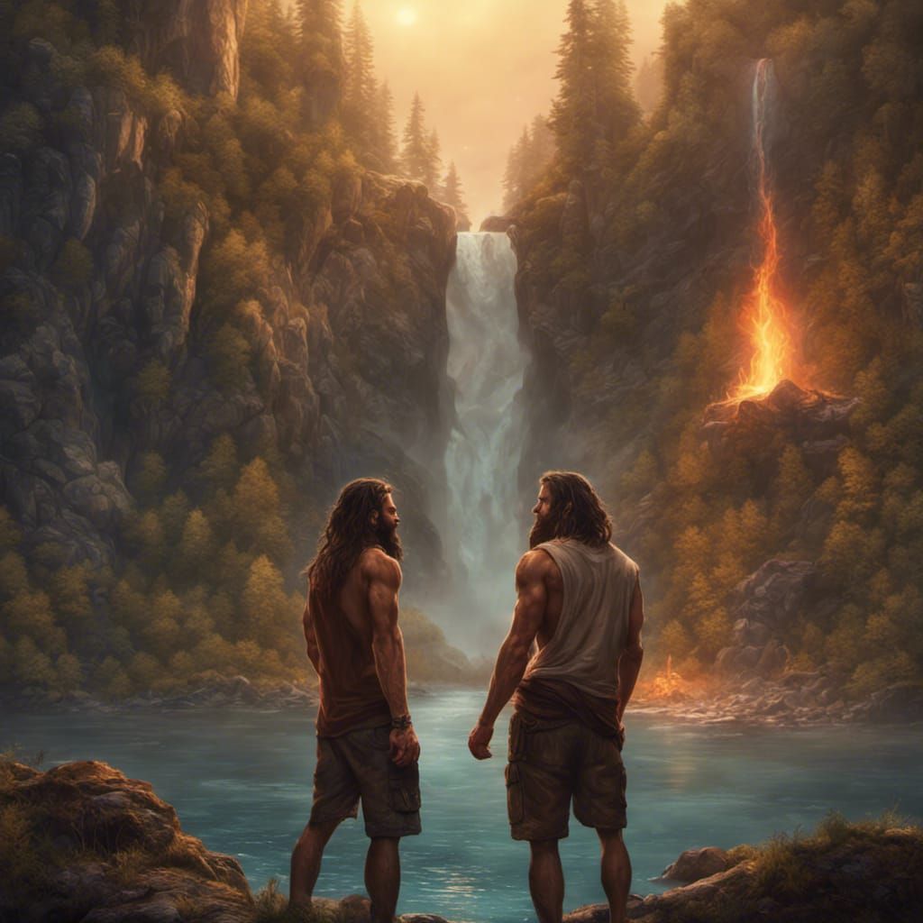 Campfire Kiss: A Detailed Fantasy Concept Art