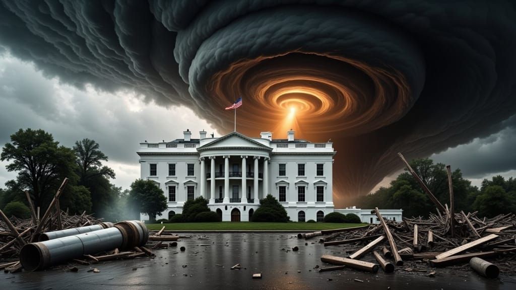 EF5 Tornado Devastates the White House in Hyperrealistic HDR