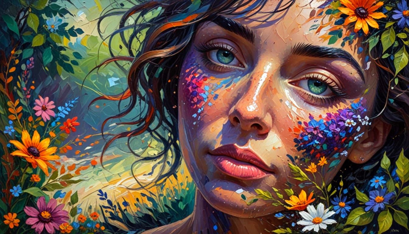 Vibrant Expressionist Oil Painting