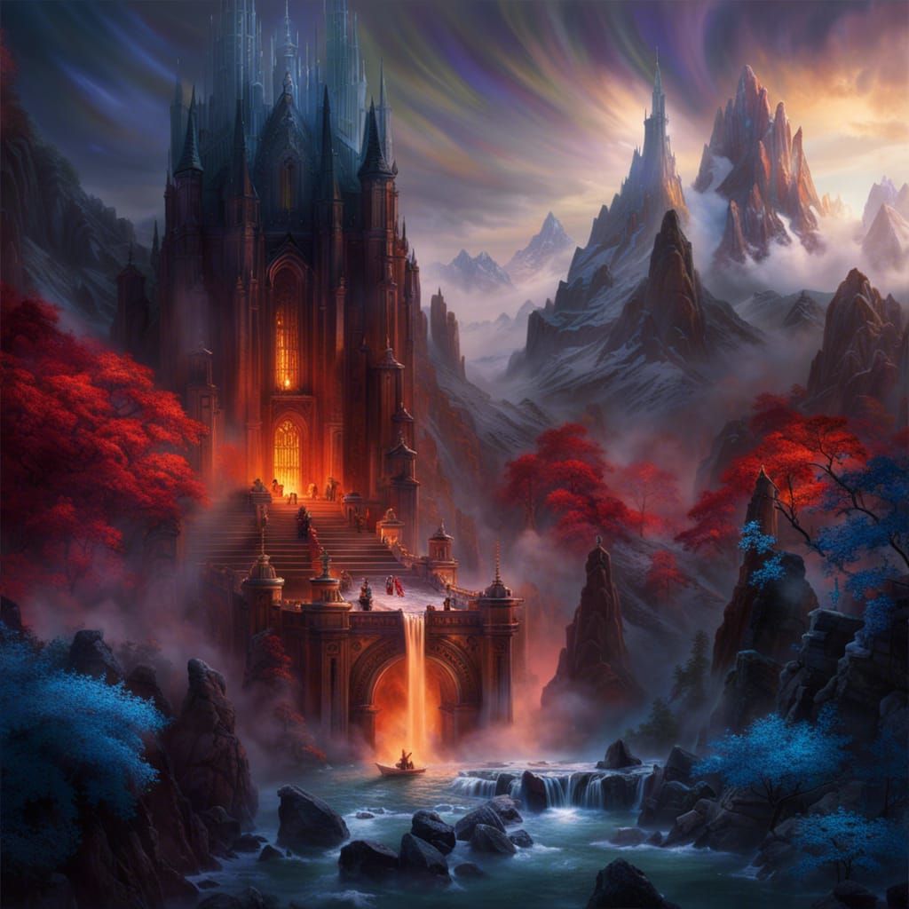 Crystal Atlantean Temple on Volcano Mountain