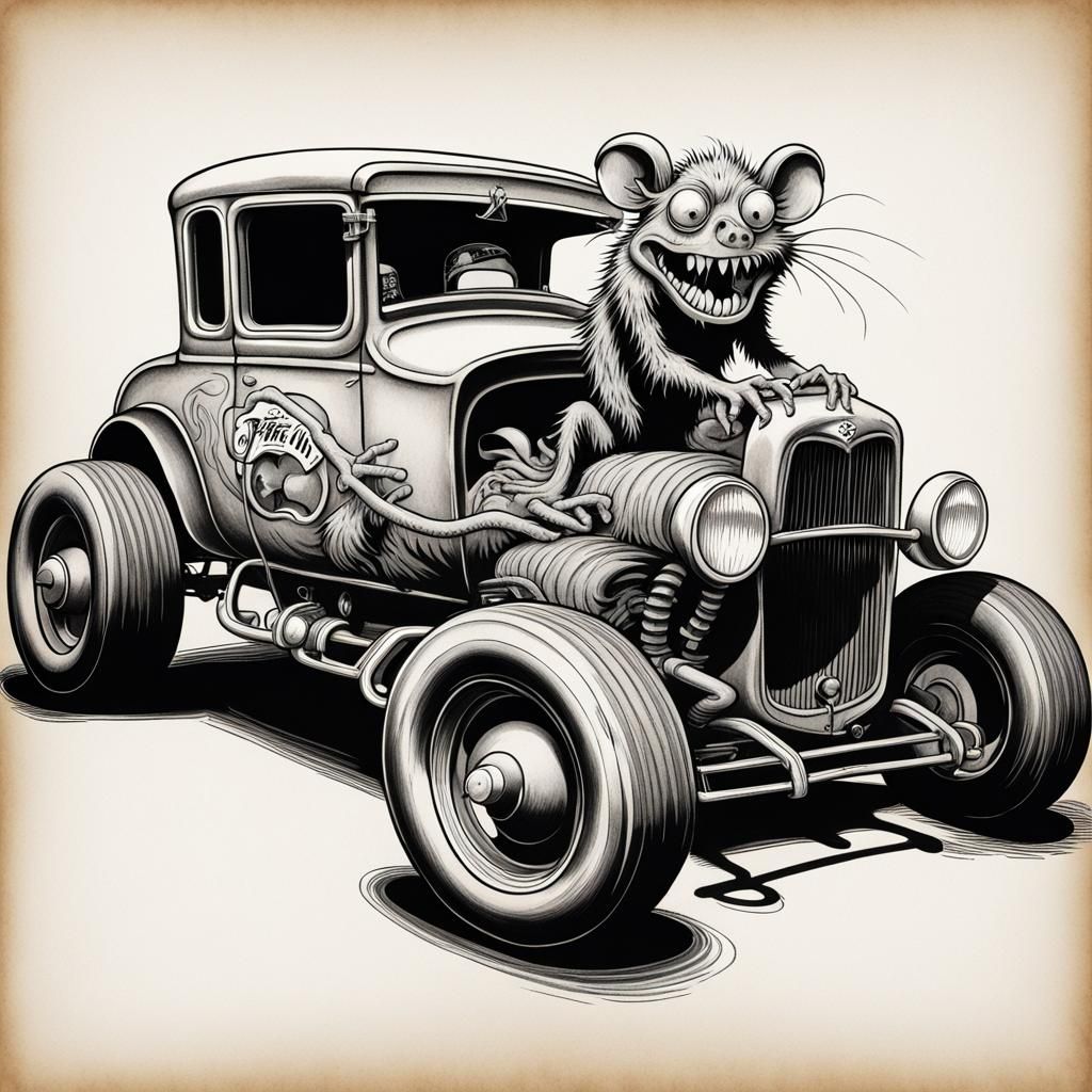 Rat Rod Illustration