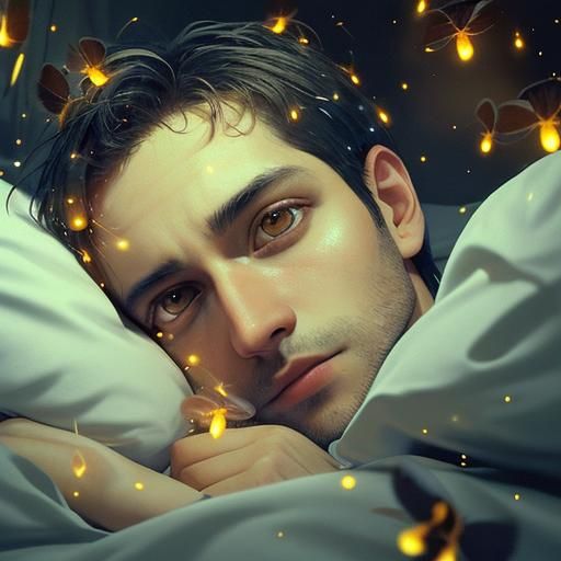 Surreal Firefly Dream: Sleepless Nightscape