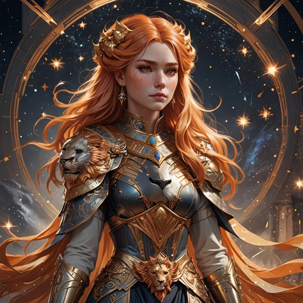 Leo Queen Portrait in Art Nouveau Style