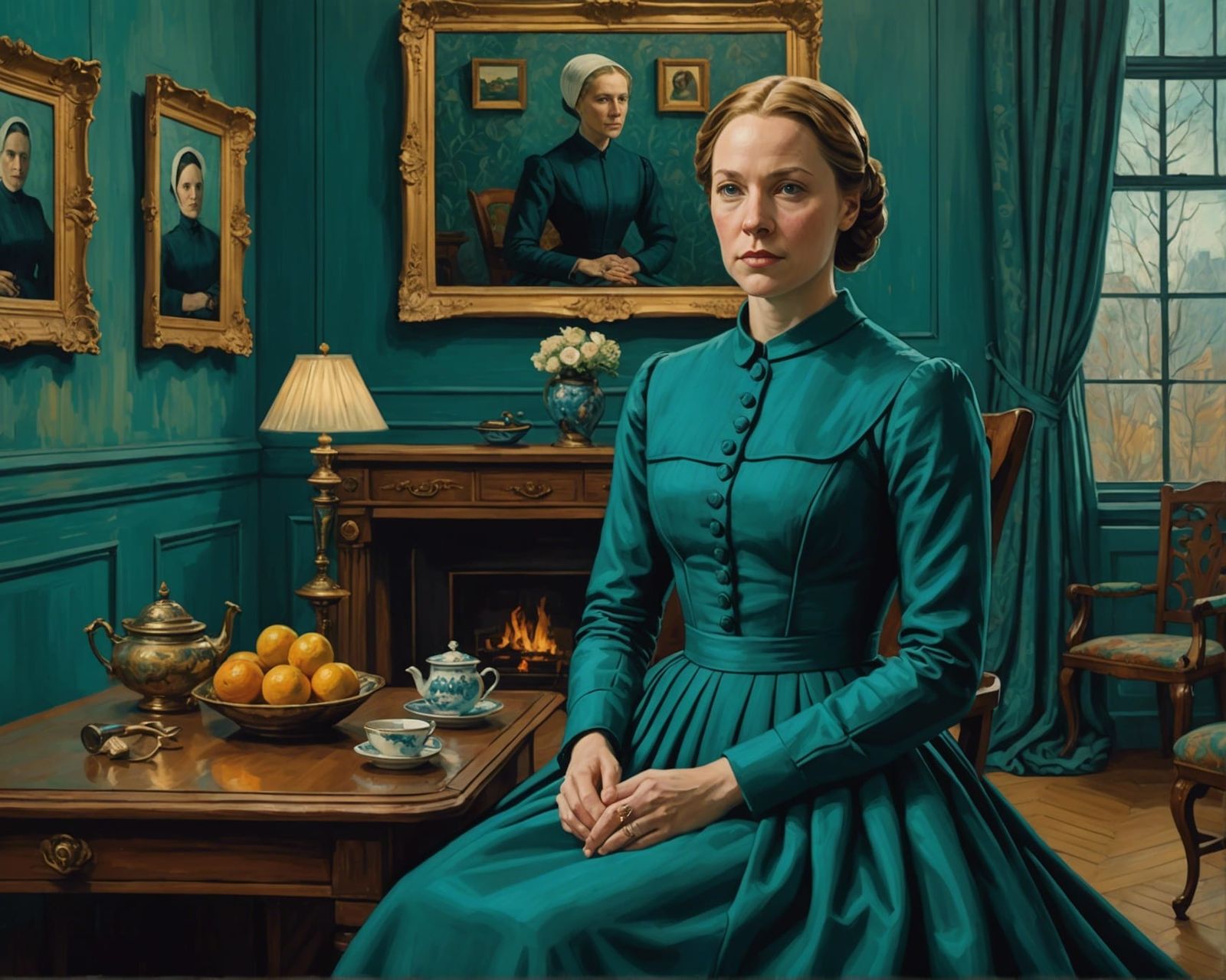 Dramatic Portrait in Van Gogh Style