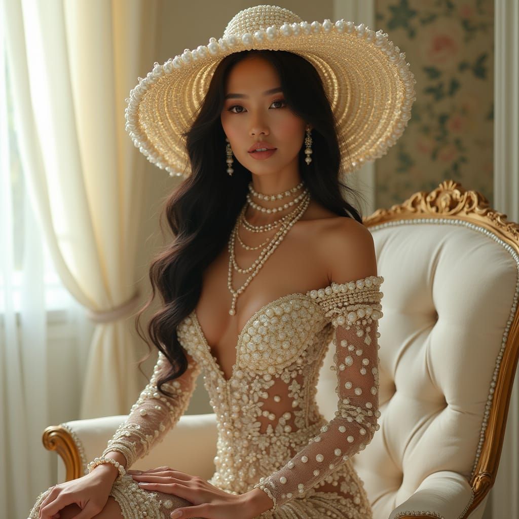 Ethereal Luxury Goddess in Photorealistic High-Fashion