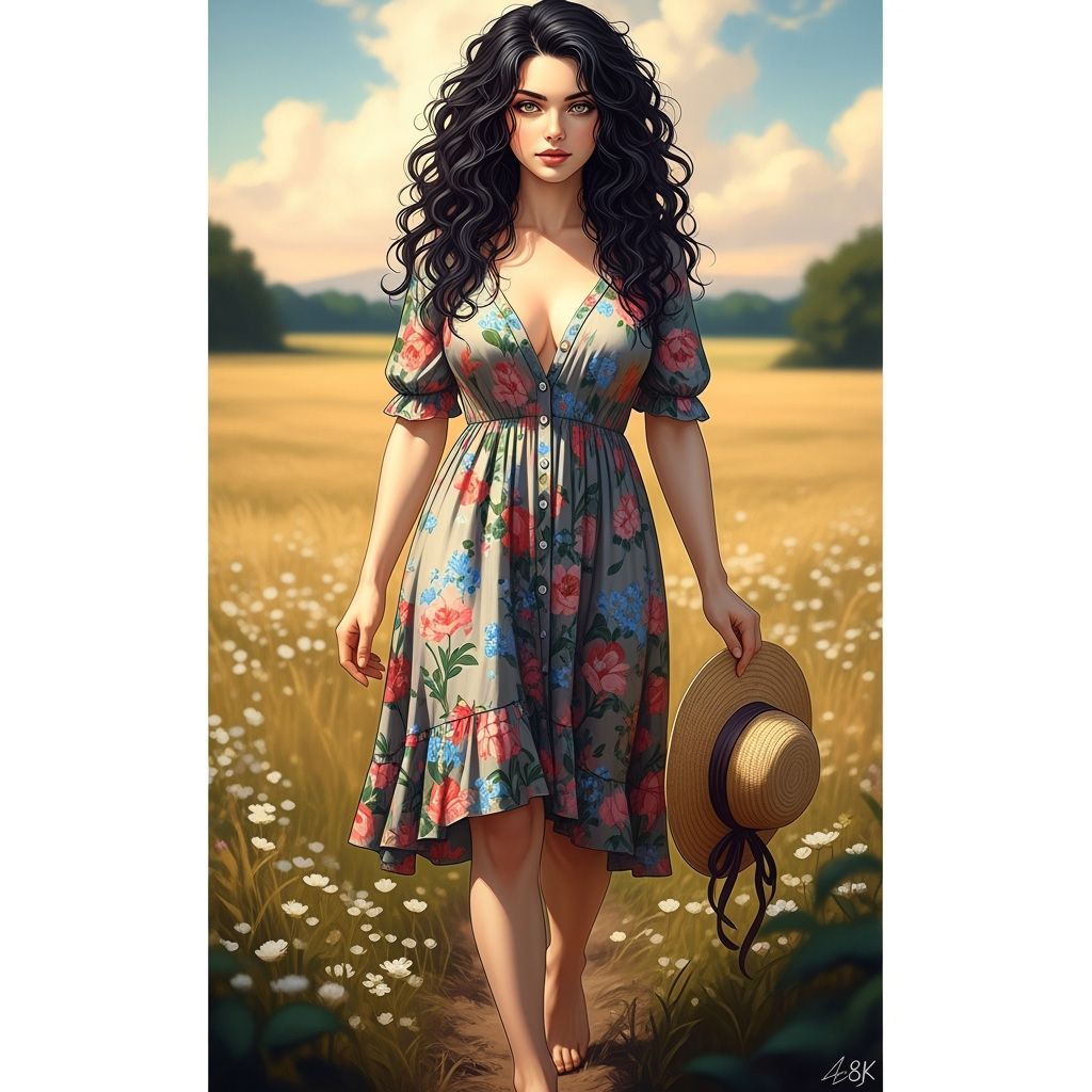 Beautiful Woman Portrait in Photorealistic Style