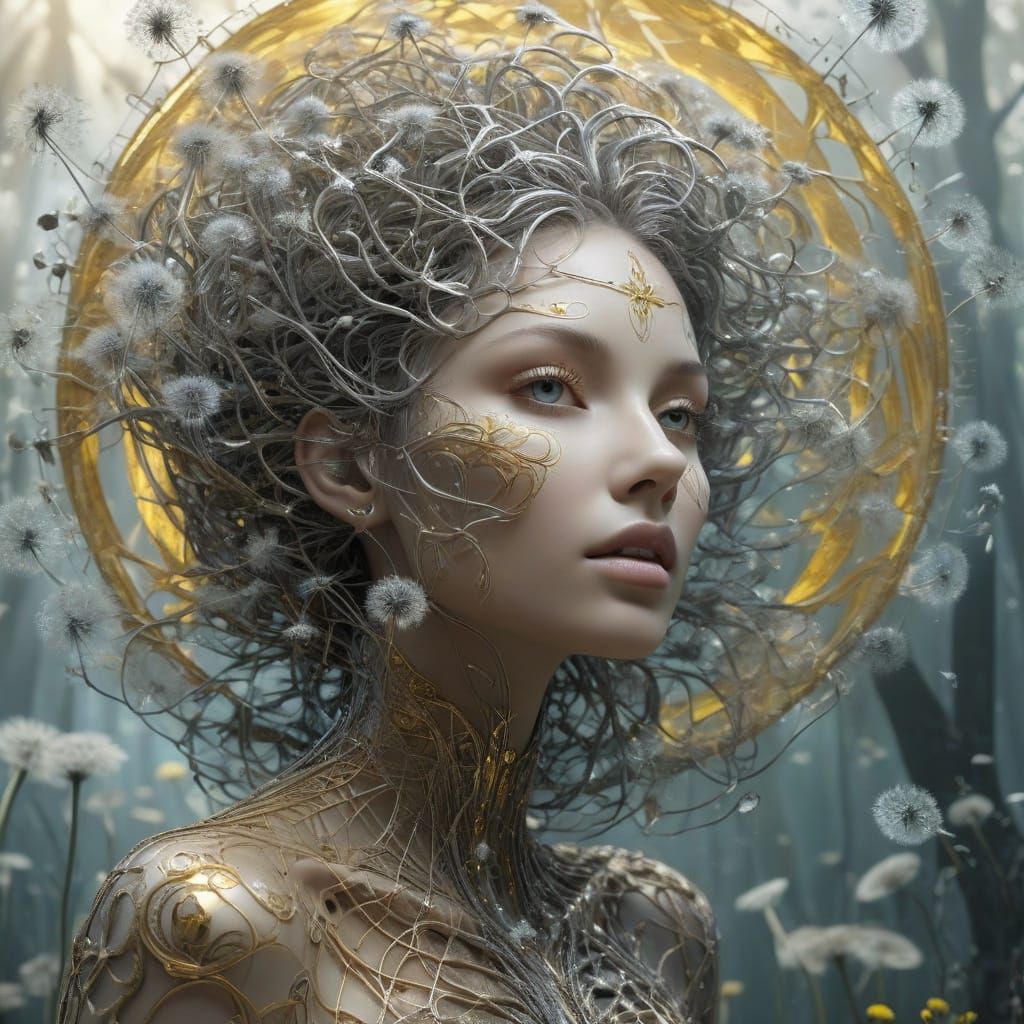 Ethereal Cosmic Dreamscape in Bio-Artistic Style