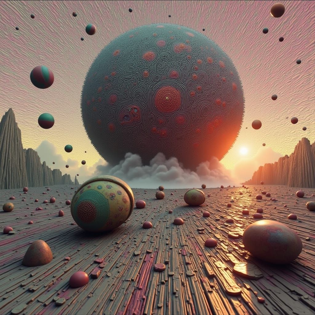 Surreal Dreamscape in 3D Digital Art Style