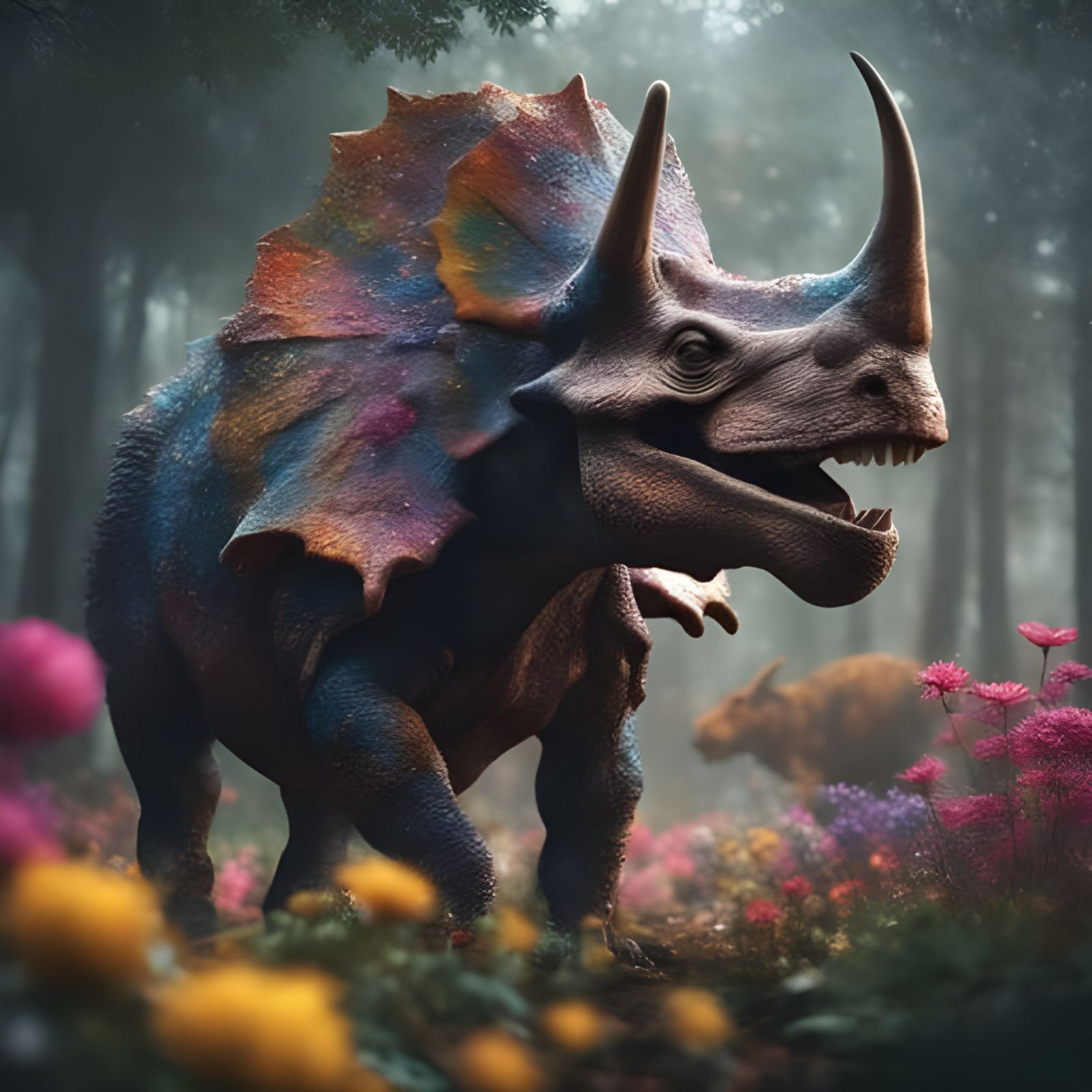 Colorful Triceratops