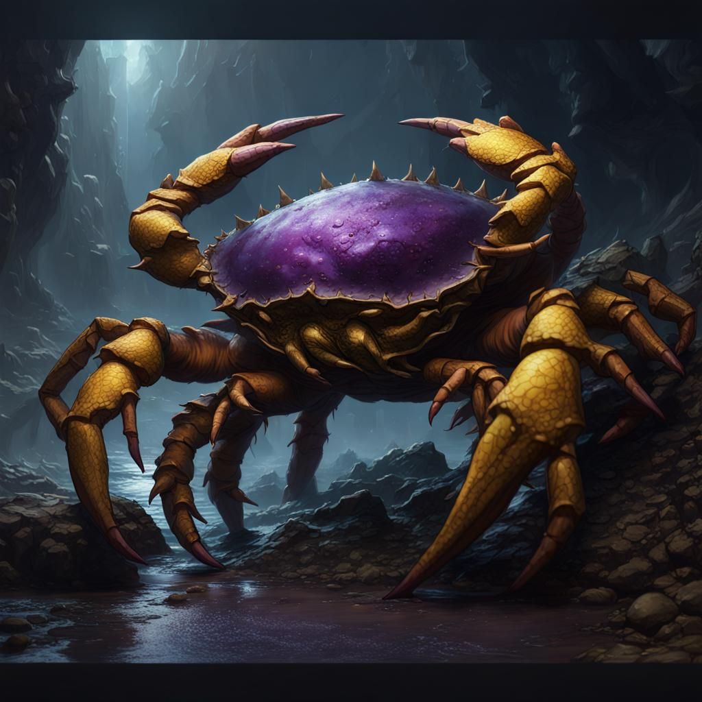 Giant Crab Monster in Dark Medieval Fantasy