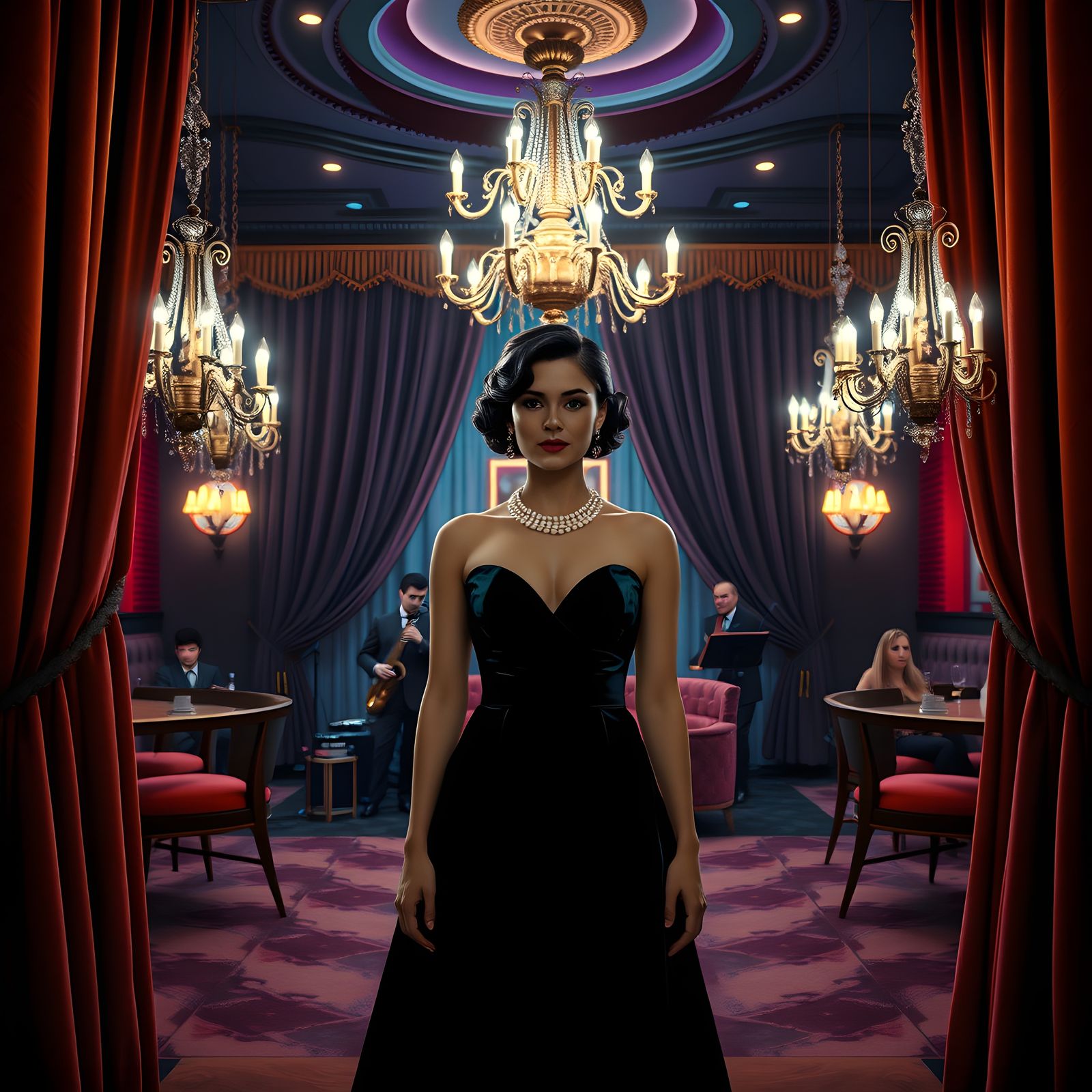 1960s Glamour: Women Enjoying Nightlife in Elegant Venues