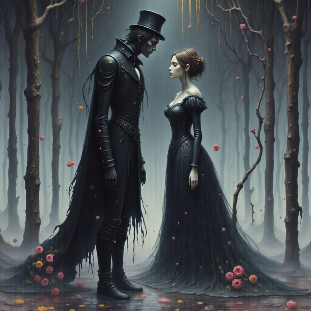 Steampunk Marionette Portrait with Abstract Effects