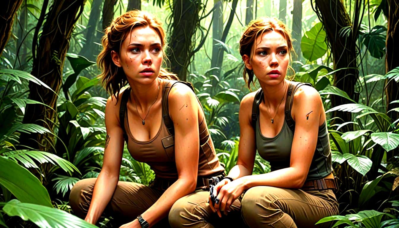 Scarlett Johansson in Jungle Survival Mode
