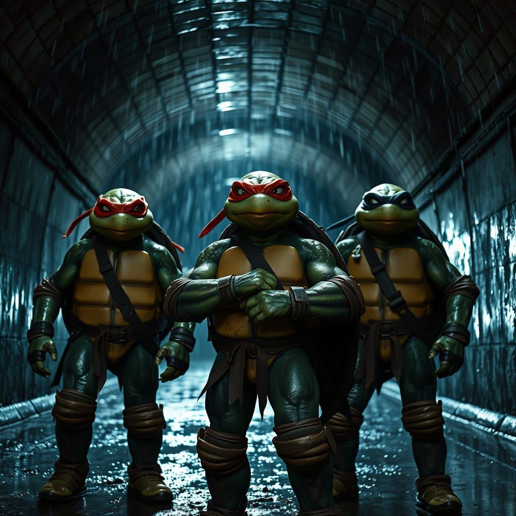 Gritty Live-Action Teenage Mutant Ninja Turtles in a Dark, R...