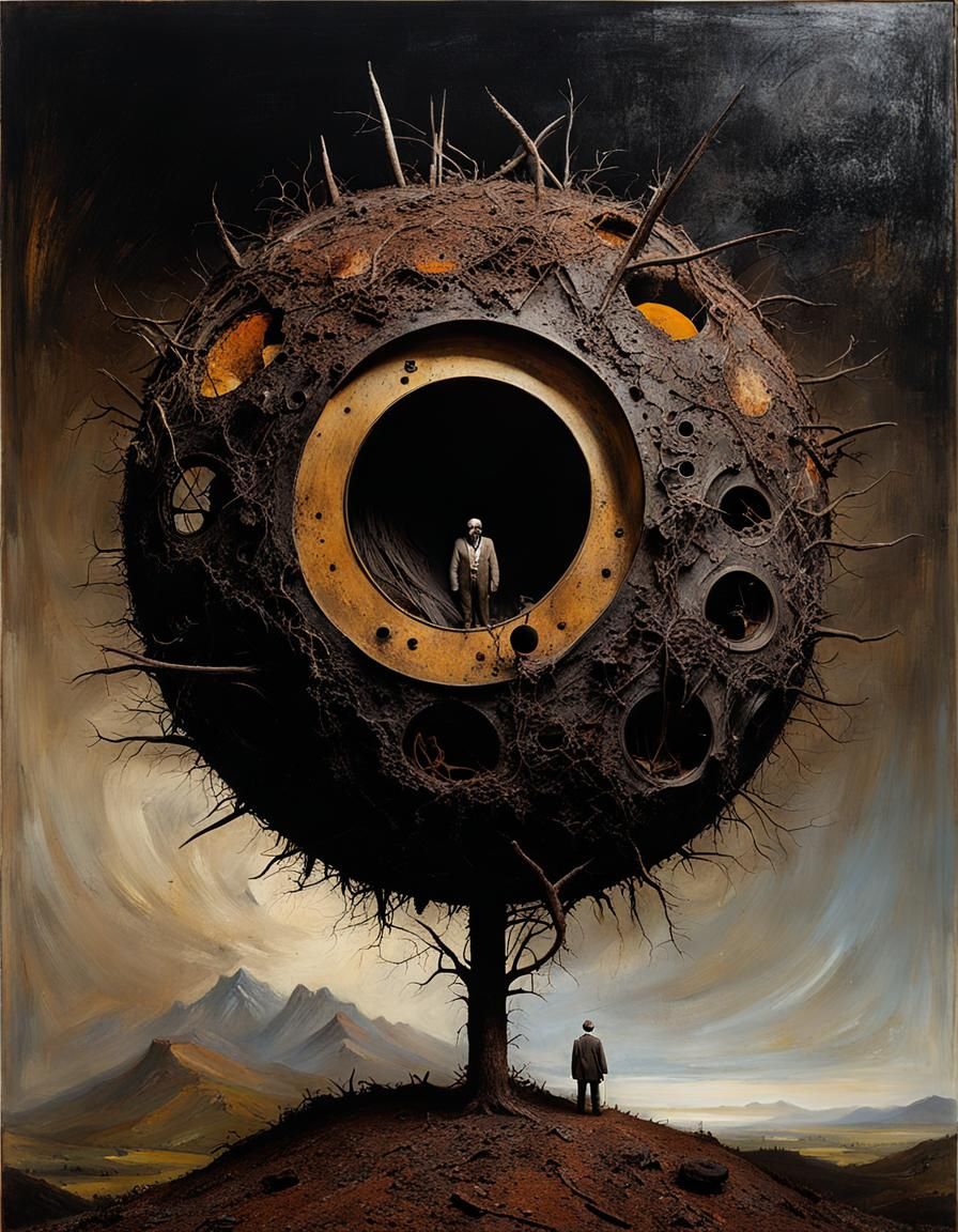 Surreal Valley of Death, Intricate Vintage Art